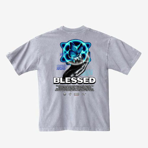 Ice Grey BLESSED BUTTERFLY Shirt