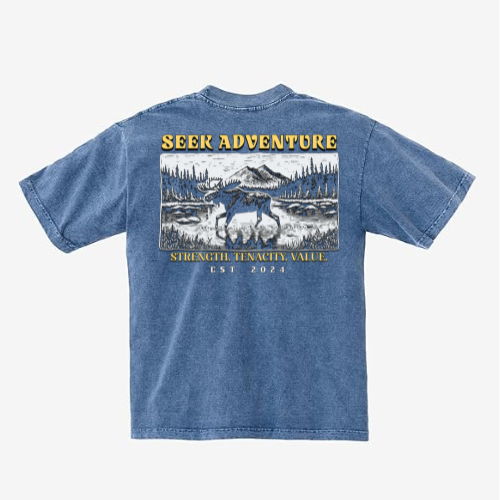 Navy Blue SEEK ADVENTURE Shirt