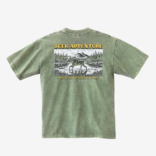 Olive Green SEEK ADVENTURE Shirt
