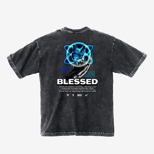 Carbon Black BLESSED BUTTERFLY Shirt