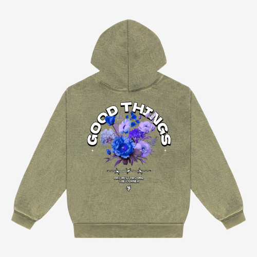 Olive Green GOOD THINGS Hoodie