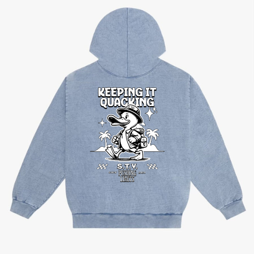 Ice Blue KEEPING IT QUACKING Hoodie