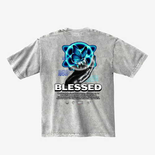 Limestone BLESSED BUTTERFLY Shirt