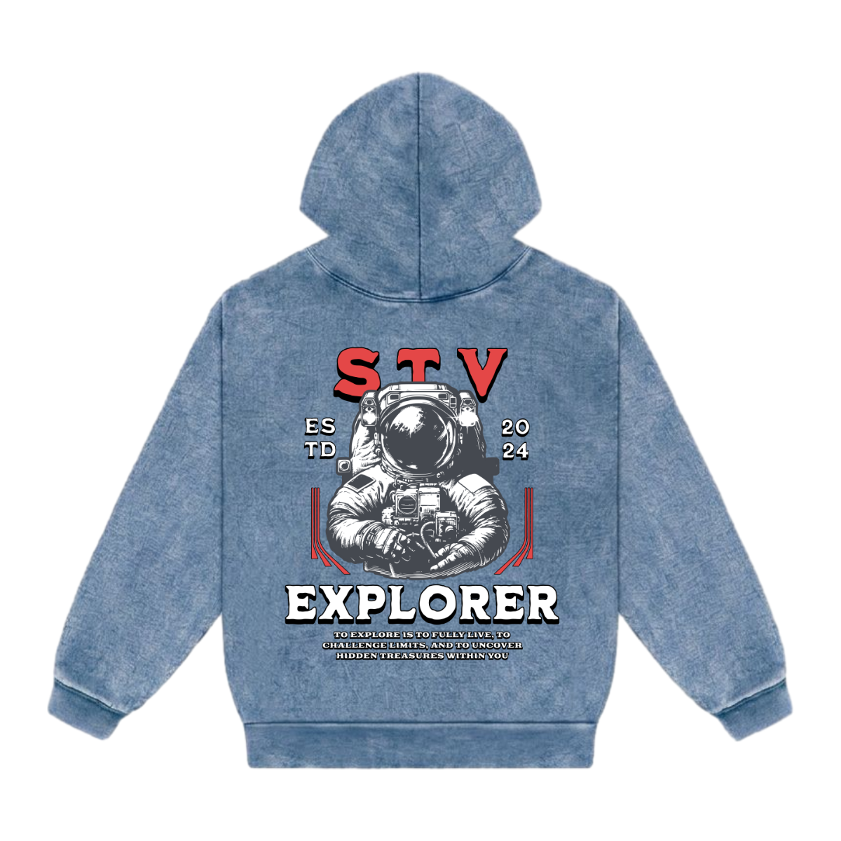 STV EXPLORER - Mineral Wash Heavyweight Hoodie