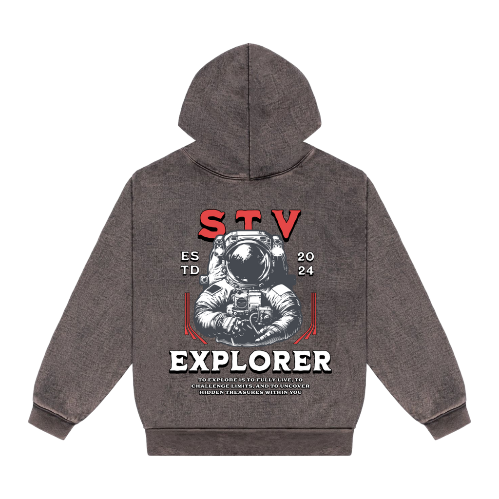 STV EXPLORER - Mineral Wash Heavyweight Hoodie