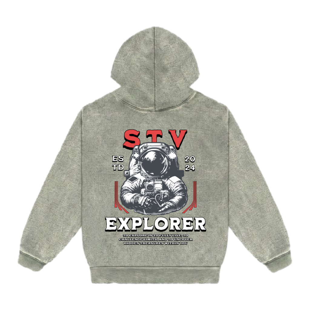 STV EXPLORER - Mineral Wash Heavyweight Hoodie