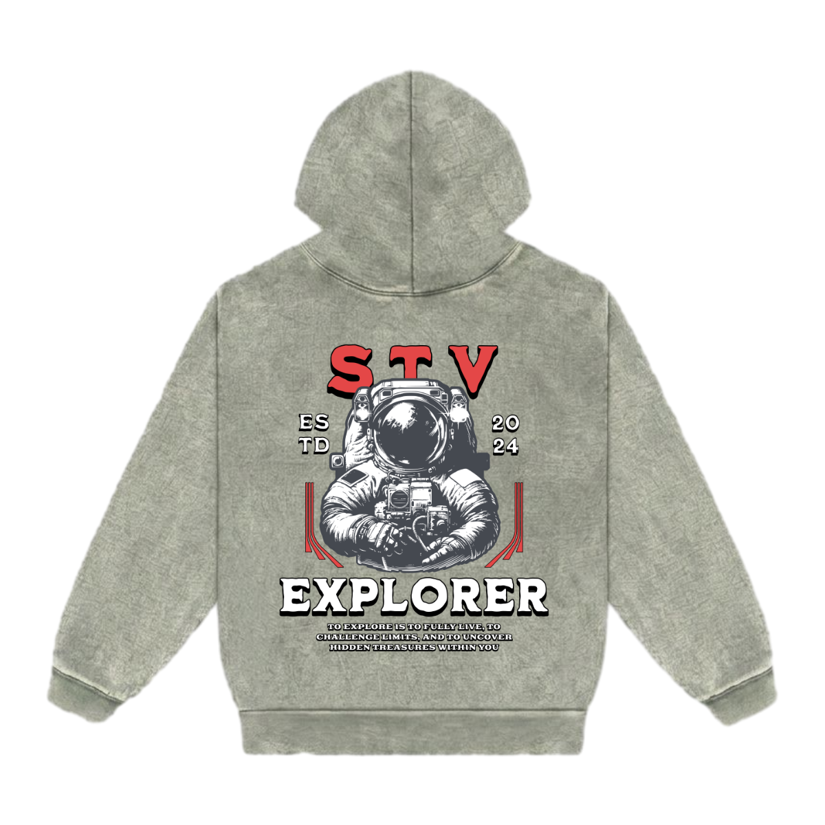 STV EXPLORER - Mineral Wash Heavyweight Hoodie