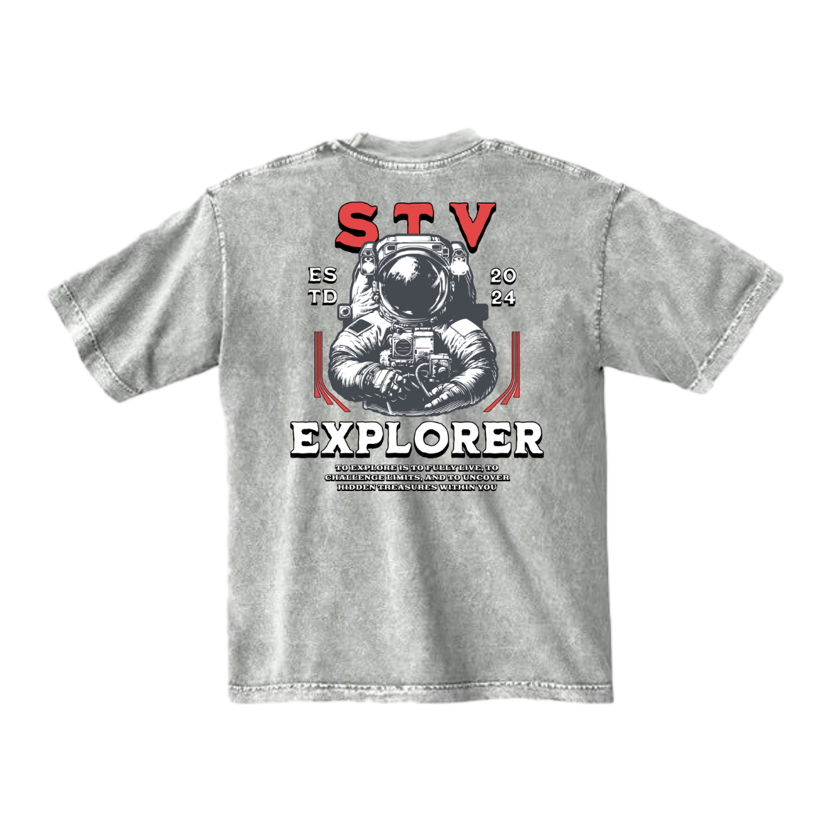 STV EXPLORER - Mineral Wash Heavyweight T-Shirt