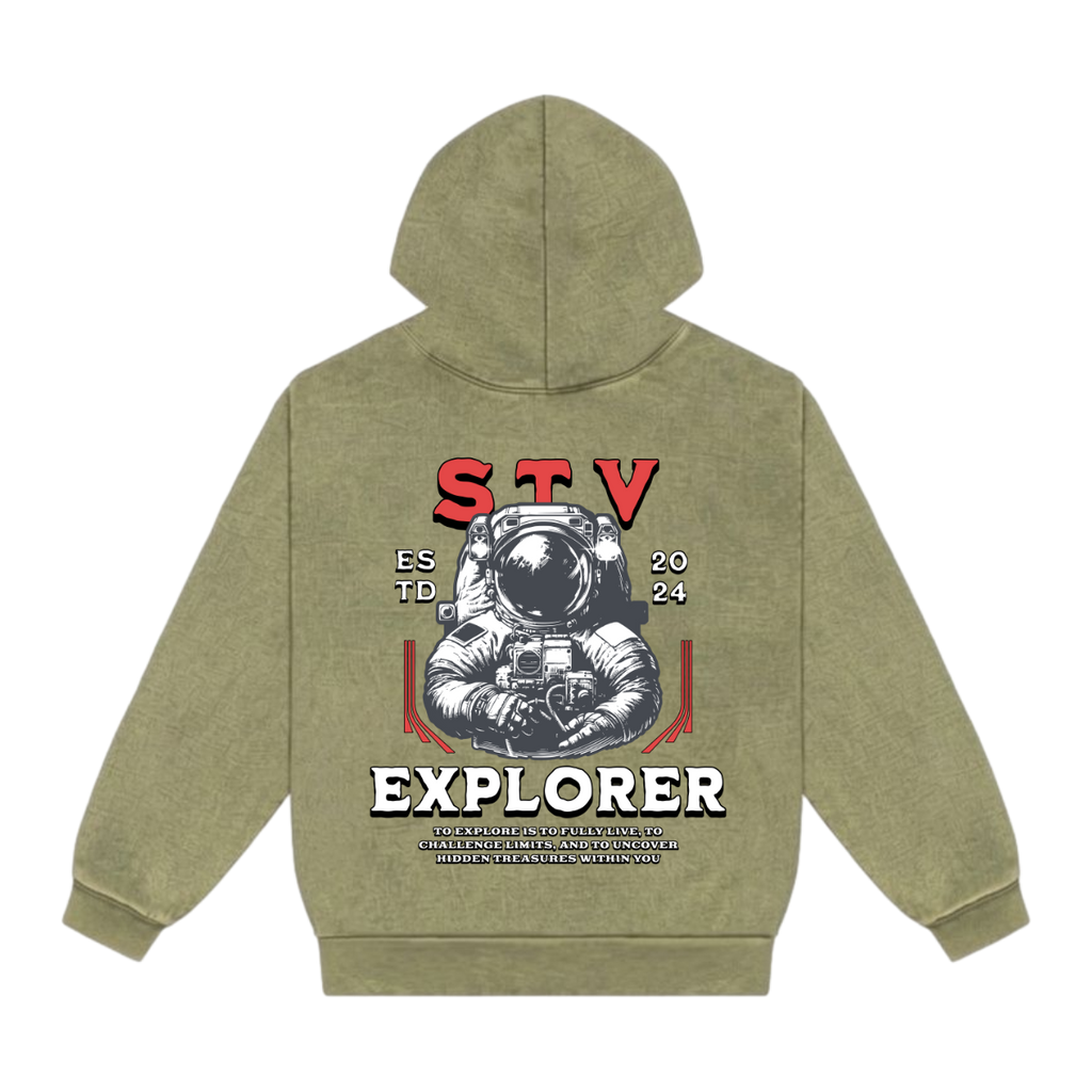 STV EXPLORER - Mineral Wash Heavyweight Hoodie