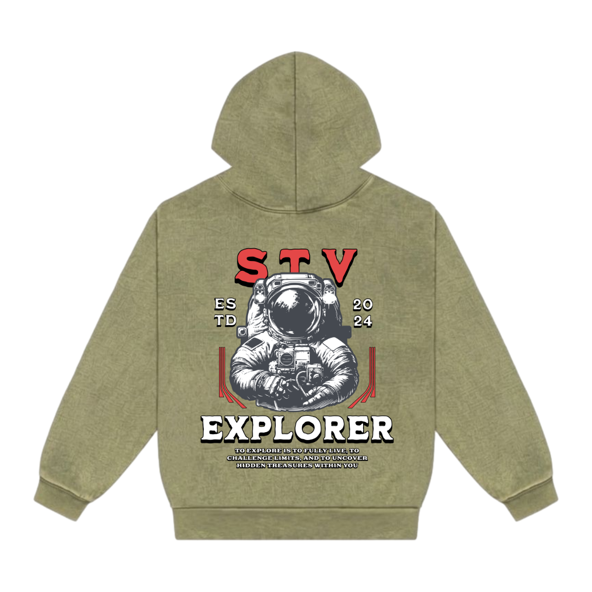 STV EXPLORER - Mineral Wash Heavyweight Hoodie
