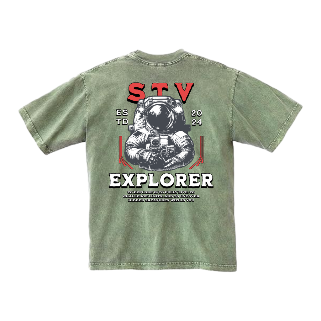 STV EXPLORER - Mineral Wash Heavyweight T-Shirt
