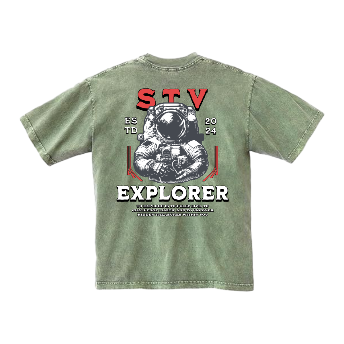 STV EXPLORER - Mineral Wash Heavyweight T-Shirt