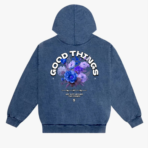 Navy Blue GOOD THINGS Hoodie