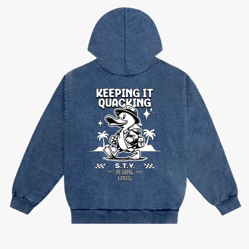 Navy Blue KEEPING IT QUACKING Hoodie