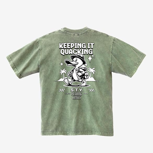 Olive Green KEEPING IT QUACKING Shirt