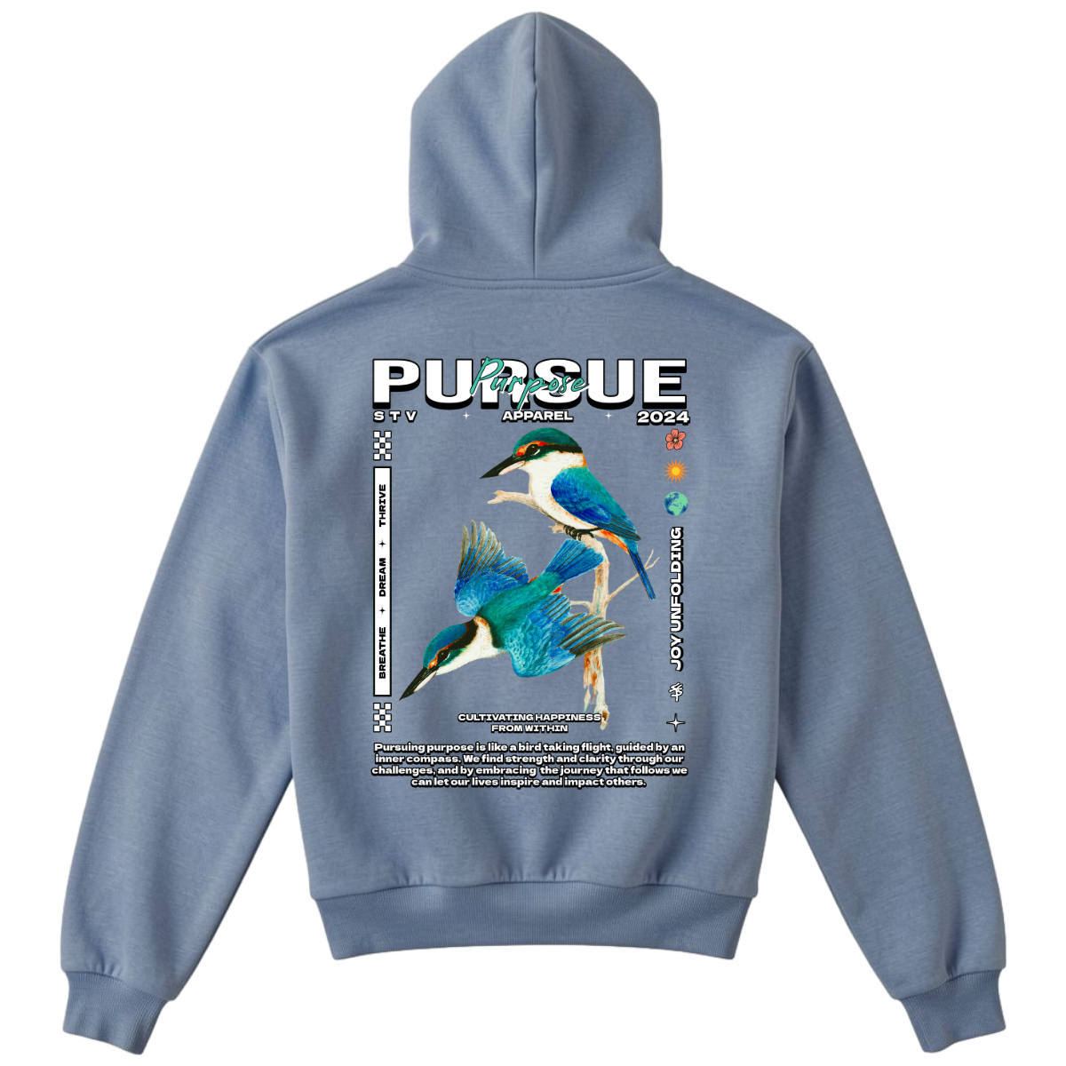 PURSUE PURPOSE - Mineral Wash Heavyweight Hoodie