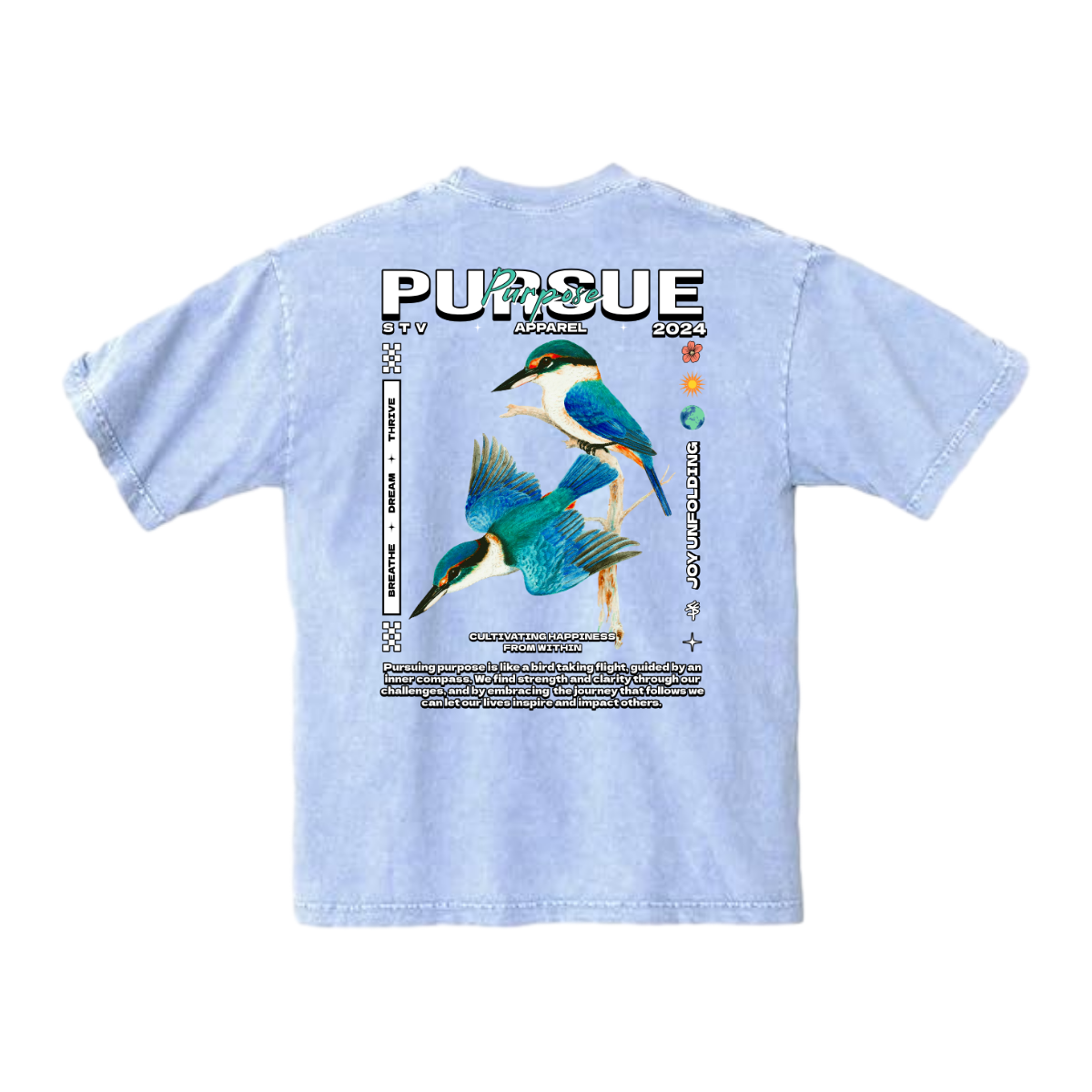 PURSUE PURPOSE - Mineral Wash Heavyweight T-Shirt
