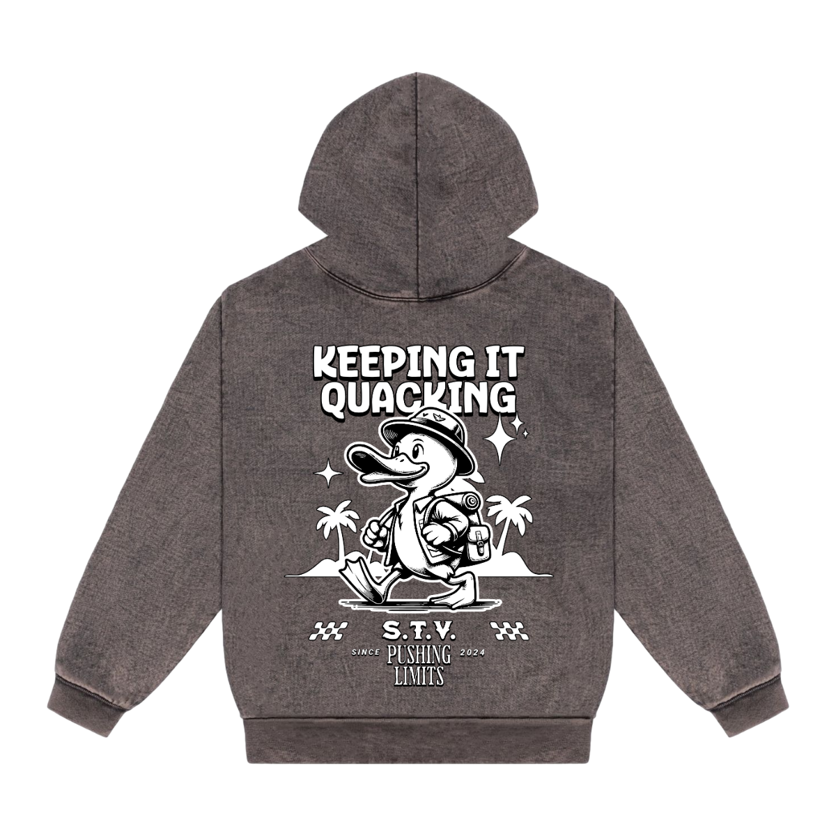 KEEPING IT QUACKING - Mineral Wash Heavyweight Hoodie