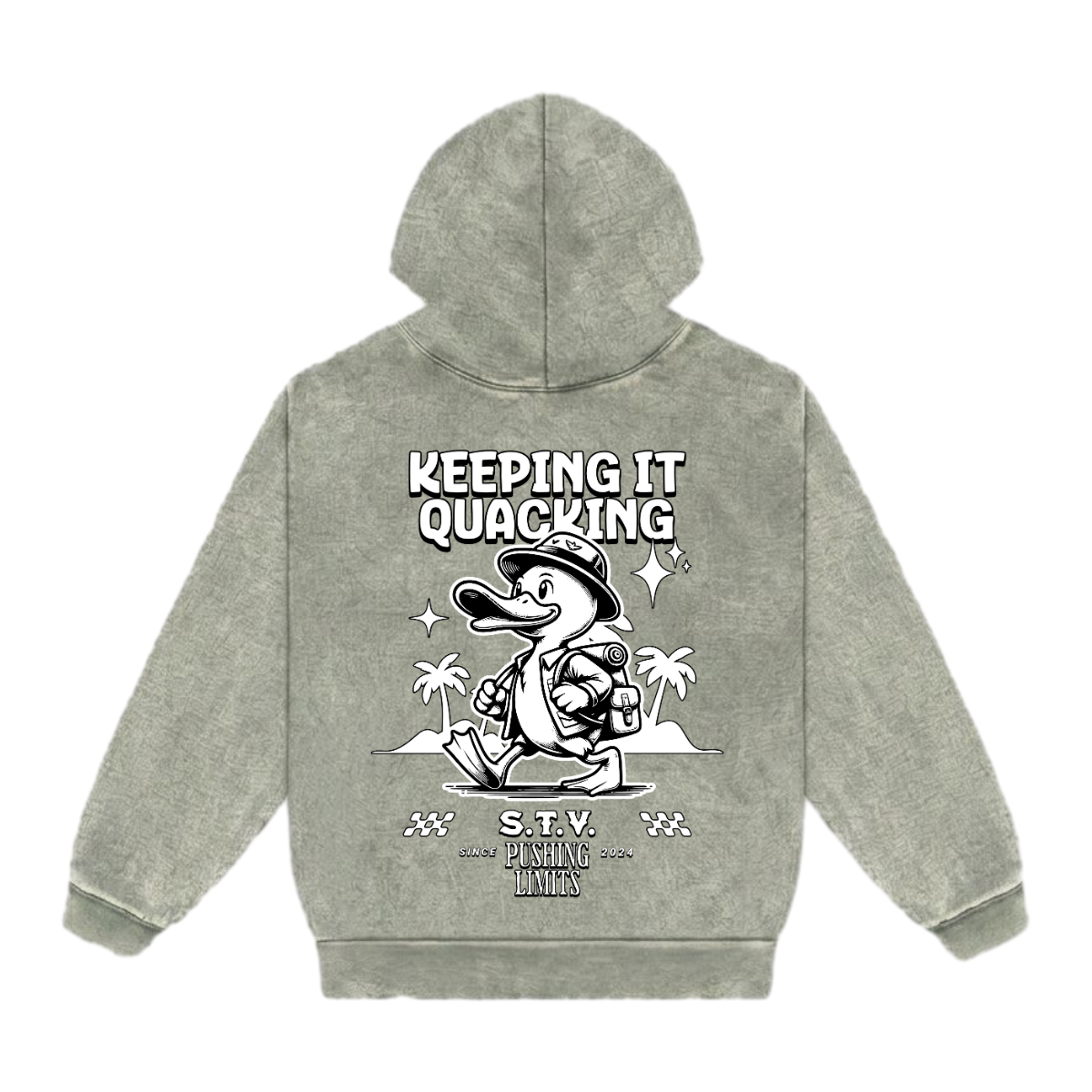 KEEPING IT QUACKING - Mineral Wash Heavyweight Hoodie