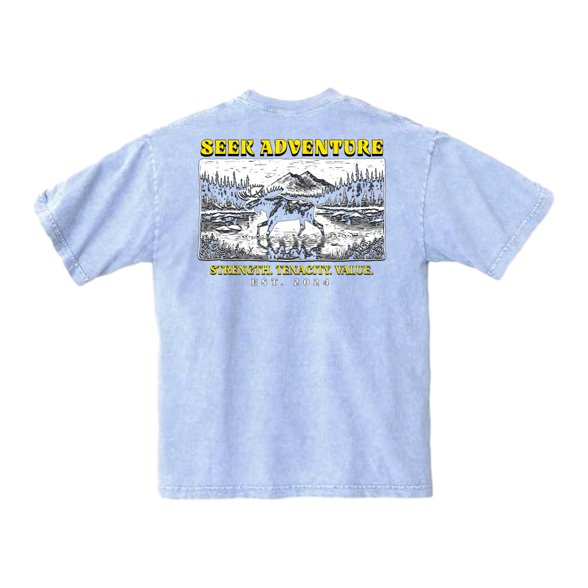 SEEK ADVENTURE - Mineral Wash Heavyweight T-Shirt
